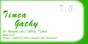 timea gathy business card